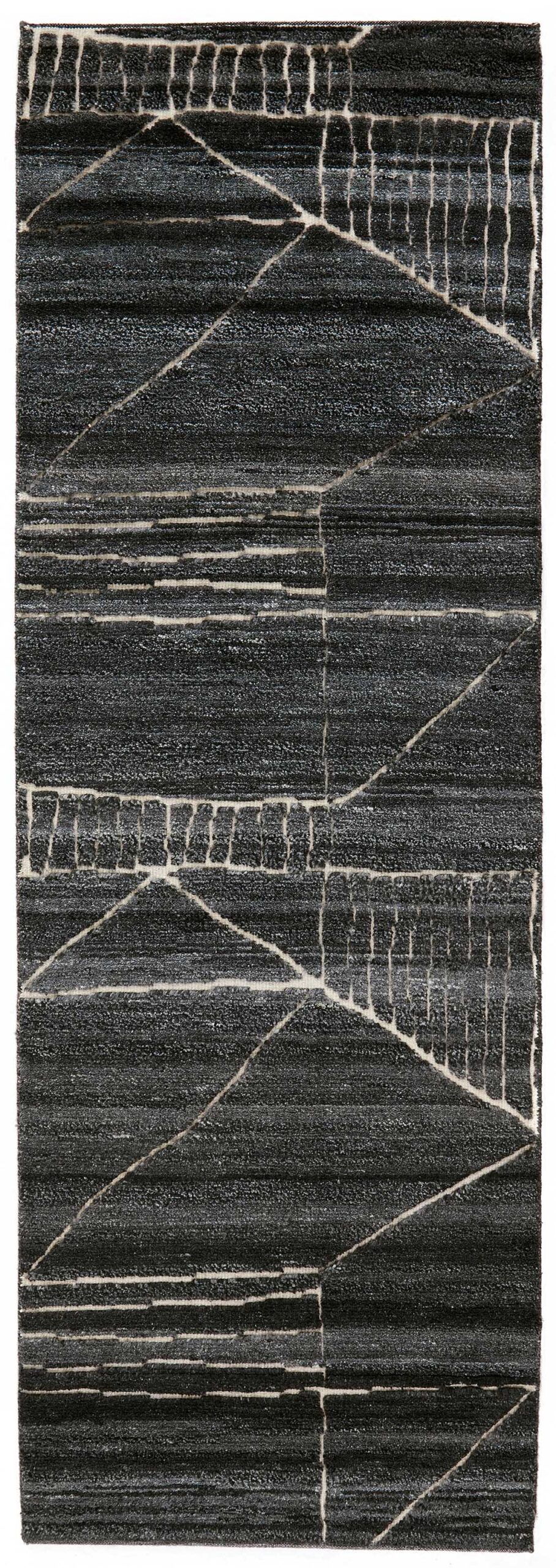 MOMO Rugs - Landscape Fields Charcoal 1031 Loper - 85x200 cm Vloerkleed