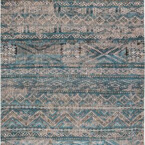 Louis de Poortere - 9110 Antiquarian Kelim Zemmuri Blue - 290x390 cm Vintage Vloerkleed