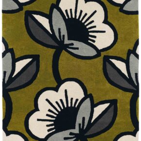 Orla Kiely - Passion Flower Olive 59607 - 250x350 cm Vloerkleed
