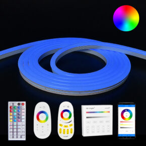 1 meter RGB Neon LED flex Maxi rond - complete set neon verlichting