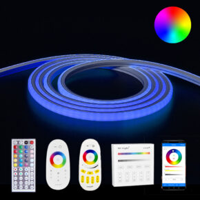 1 meter RGB Neon LED flex Midi Top View - complete set neon verlichting
