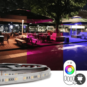1 meter RGBWW led strip voor buiten complete set