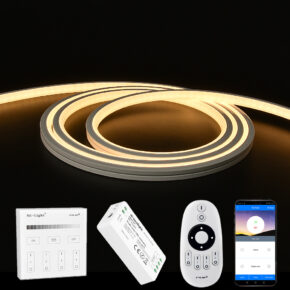 10 meter LED flex Warm Wit Midi Top View - complete set verlichting