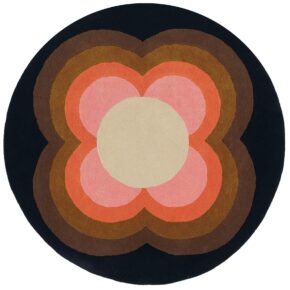 Orla Kiely - Sunflow Pink 60005 - 150 rond Vloerkleed