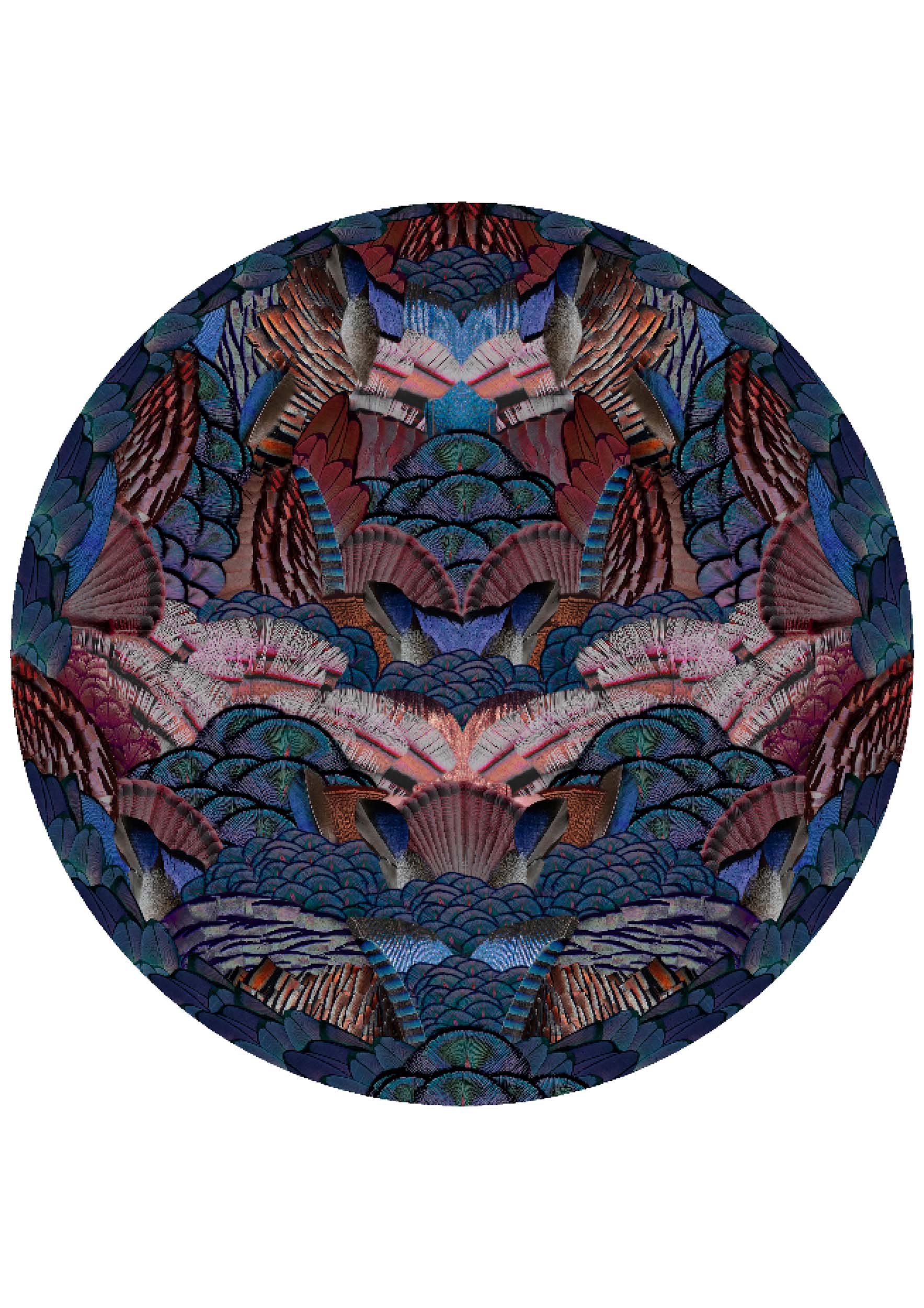 Moooi Carpets - Calligraphy Bird - 350 rond Vloerkleed