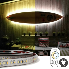2 meter Dual White led strip voor buiten complete set