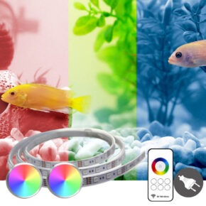 2 x RGB led strip - 10 t/m 50 cm complete set