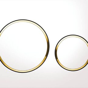 Geberit Sigma 20 drukplaat glans wit/goud/wit tbv UP720, UP320, UP300 en UP700
