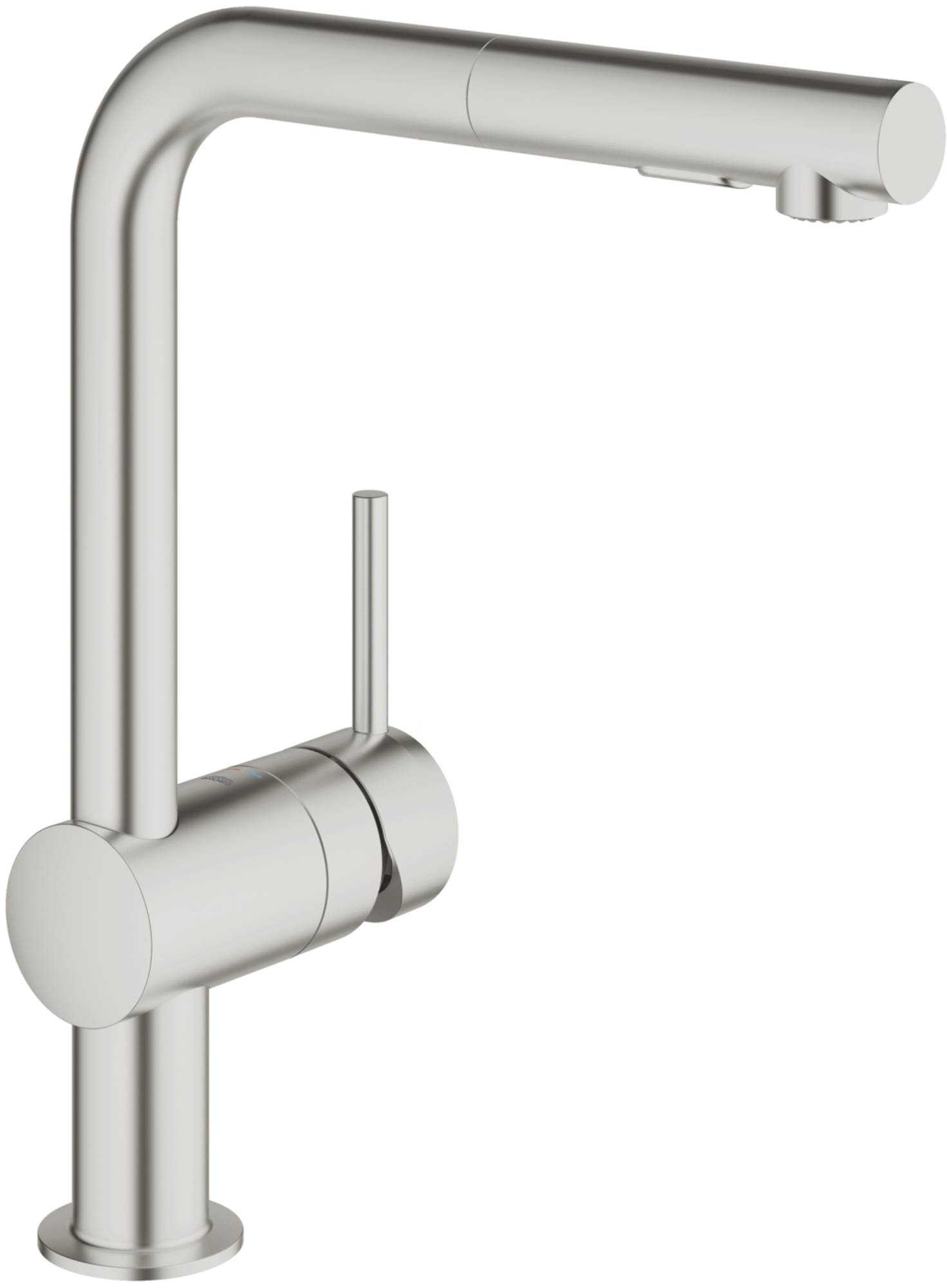 Grohe Minta keukenkraan met uittrekbare handdouche dualspray Supersteel