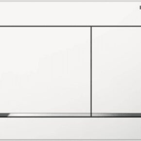 Geberit Omega 30 drukplaat glans wit/chroom/wit tbv Geberit Omega inbouwreservoir 12cm