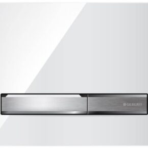 Geberit Sigma 50 drukplaat glans wit/aluminium tbv UP720, UP320, UP300 en UP700
