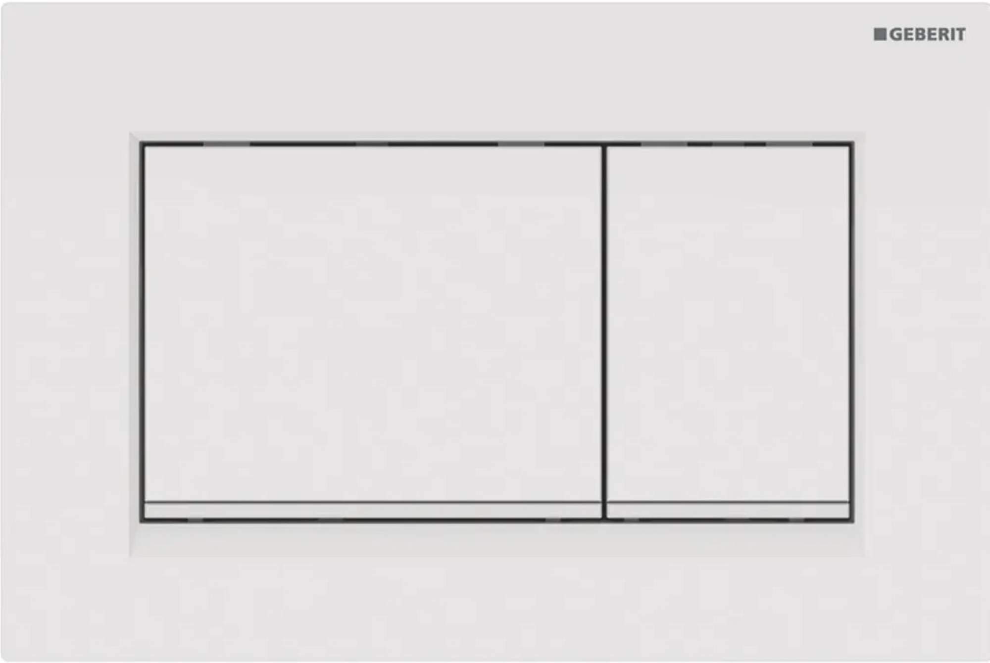 Geberit Sigma 30 Bedieningsplaat 24,6x16,4 cm Wit/Mat Wit