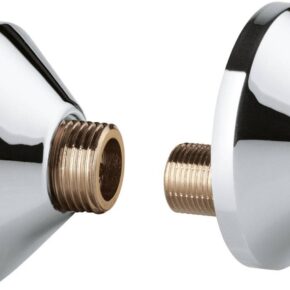 Grohe s-koppelingen met roset 3/8 inchx1/2 inch set a 2 stuks