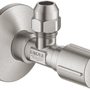 Grohe Hoekstopkraan 1/2" x 3/8" Knelkoppeling Supersteel