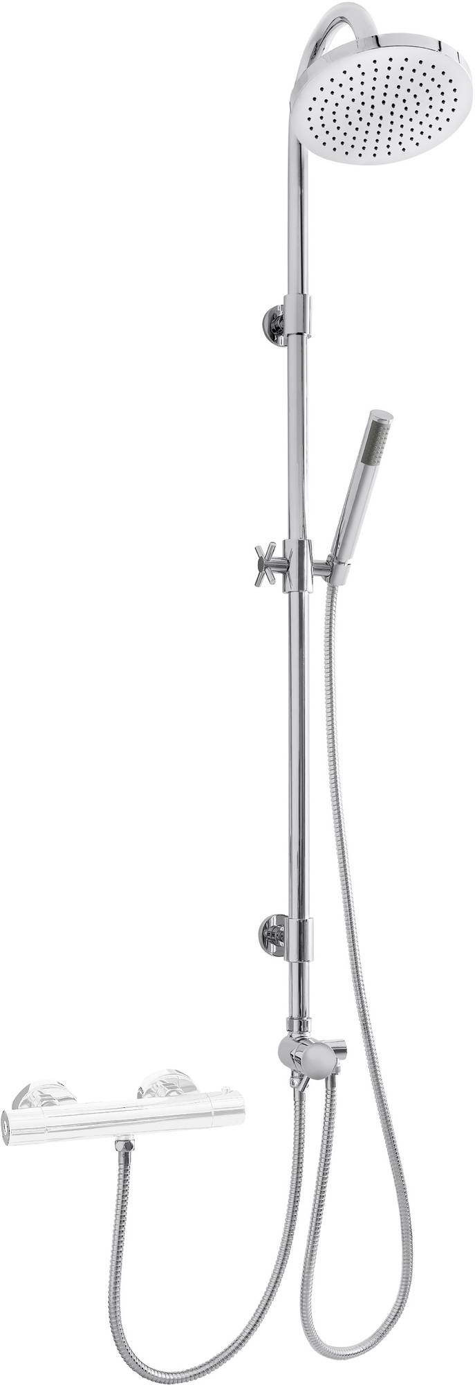 Saqu regendoucheset zonder kraan 20cm chroom