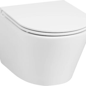 Saqu Sky 3.0 randloos hangtoilet met flatline toiletbril met quickrelease Wit