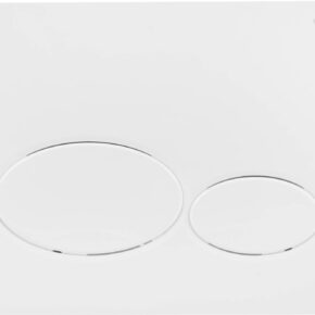 Saqu Flat Round bedieningspaneel t.b.v. Geberit UP320 Glanzend wit