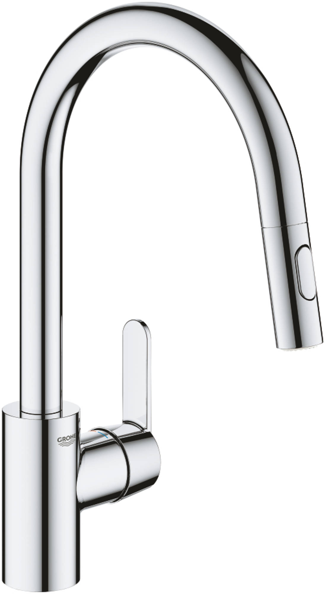 Grohe Get Quickfix keukenmengkraan chroom met uittrekbare handdouche