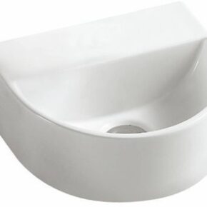 Saqu Fontein halfrond zonder kraangat 30x25x12 cm Wit