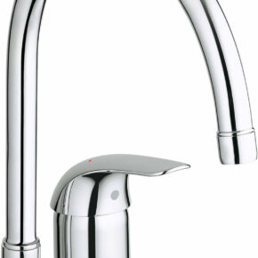 Grohe Euroeco keukenkraan met hoge uitloop Chroom