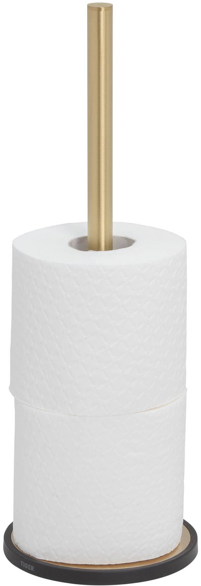 Tiger Tune Reserverolhouder 12,6x12,6x35,6 cm Messing Geborsteld/Zwart