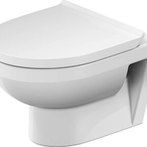 Duravit No. 1 compact en randloos hangtoilet met softclose toiletbril Glanzend wit