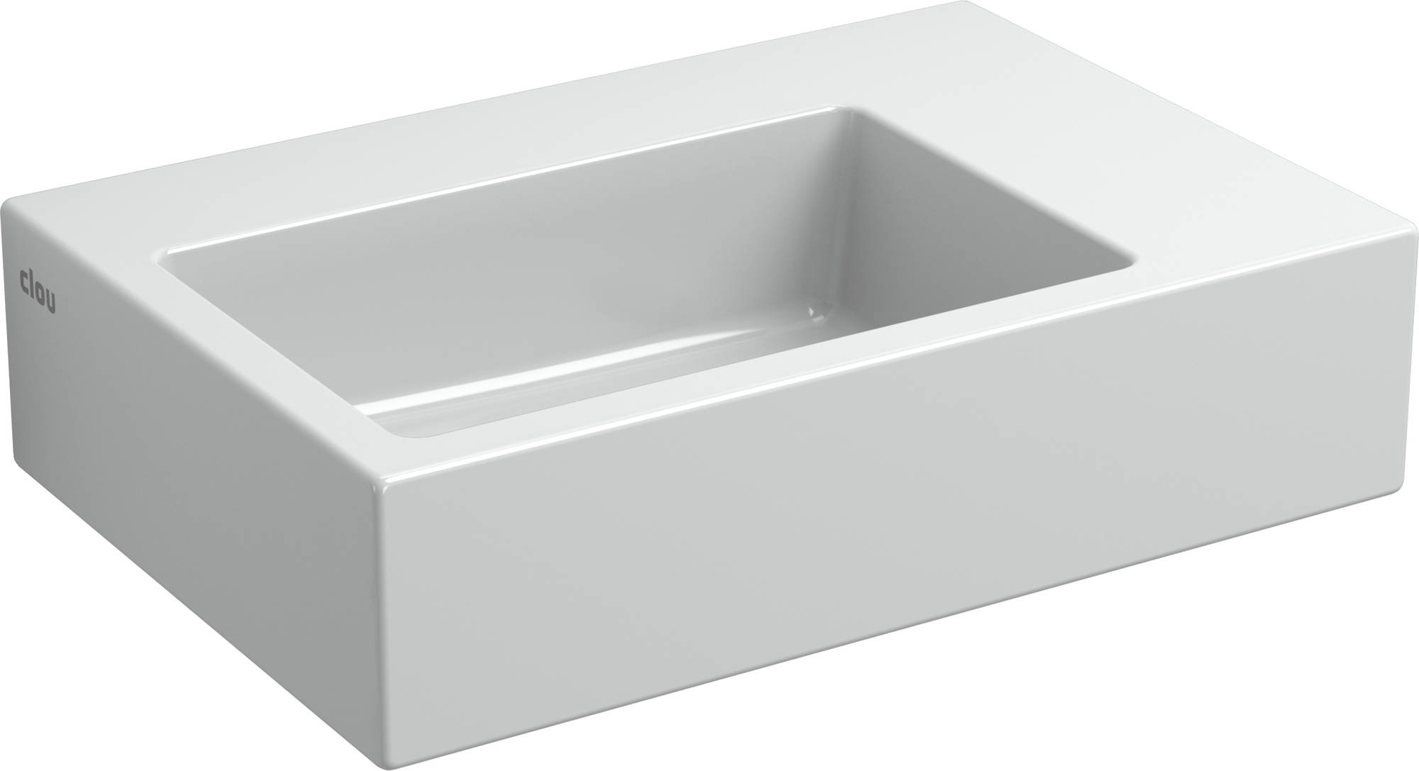 Clou Flush 2 Fontein zonder kraangat 36x24,5 cm Wit