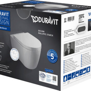 Duravit ME by Starck hangtoilet inclusief toiletbril Rimless Wondergliss 37x57x35,5cm Wit