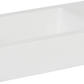 Saqu Square fontein 40,5x22x9cm 1 kraangat rechts Wit