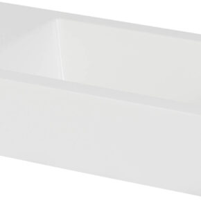 Saqu Square fontein 40,5x22x9cm 1 kraangat links Wit