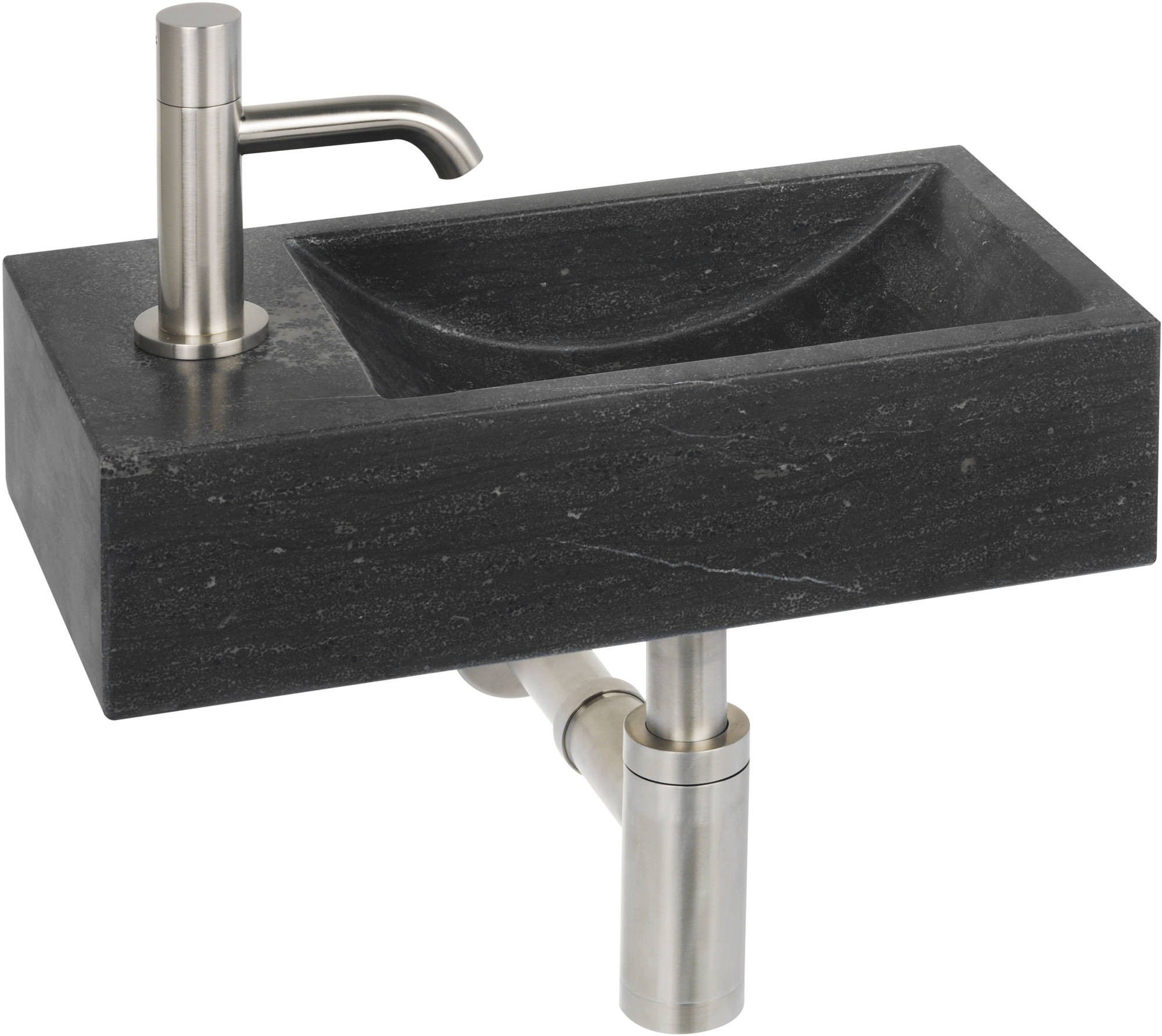 Ben Venetia fonteinset met RVS-look kraan links natuursteen