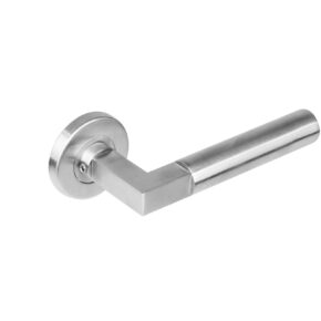 Intersteel Deurkruk Bau-stil op rozet met 7mm nokken staal RVS