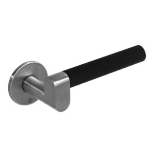 Intersteel Deurkruk Dock Black op rozet plat verdekt RVS