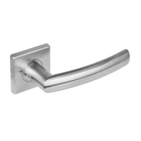 Intersteel Deurkruk Blok op vierkant rozet dubbel geveerd RVS