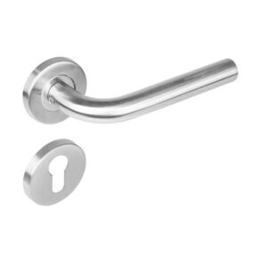 Intersteel Deurkruk Recht op rozet met 7mm nokken met profielcilindergat staal RVS