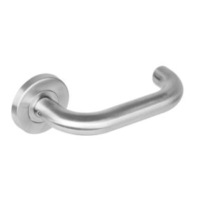 Intersteel Deurkruk Rond op rozet met 7mm nokken staal RVS