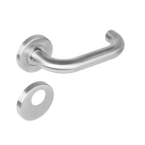 Intersteel Deurkruk Rond op rozet met 7mm nokken met rondcilindergat staal RVS