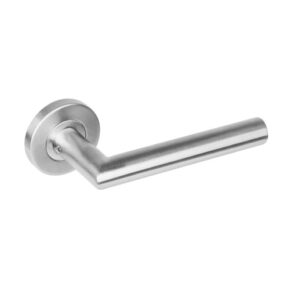 Intersteel Deurkruk Hoek 90° Recht op rozet met 7mm nokken staal RVS