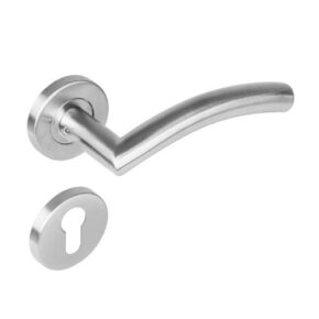 Intersteel Deurkruk Lisa 90° op rozet met 7mm nokken met profielcilindergat staal RVS