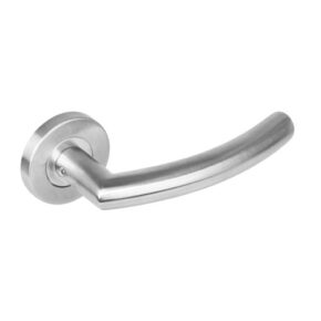 Intersteel Deurkruk Halfrond 90° op rozet met 7mm nokken staal RVS