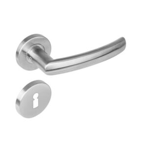 Intersteel Deurkruk Blok op rozet met 7mm nokken met sleutelgat staal RVS