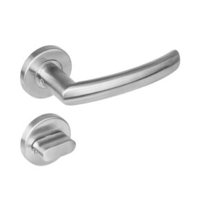 Intersteel Deurkruk Blok op rozet met 7mm nokken met toilet-/badkamersluiting staal RVS