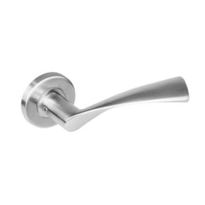 Intersteel Deurkruk Vlinder op rozet met 7mm nokken staal RVS