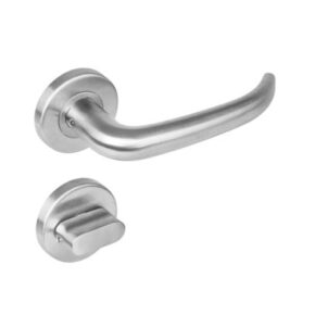 Intersteel Deurkruk Sabel op rozet met 7mm nokken met toilet-/badkamersluiting staal RVS