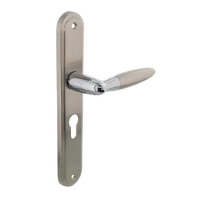 Intersteel Deurkruk Elen op langschild profielcilinder 55mm chroom/nikkel mat