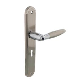 Intersteel Deurkruk Elen op langschild sleutelgat 56mm chroom/nikkel mat
