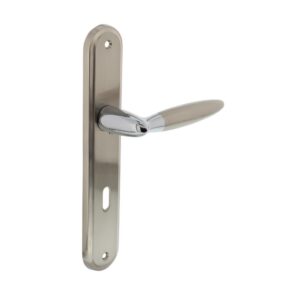 Intersteel Deurkruk Elen op langschild sleutelgat 72mm chroom/nikkel mat