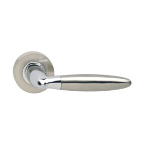 Intersteel Deurkruk Elen op rozet met 7mm nokken chroom/nikkel mat