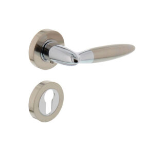 Intersteel Deurkruk Elen op rozet met 7mm nokken met profielcilindergat chroom/nikkel mat