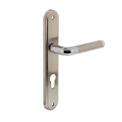 Intersteel Deurkruk Agatha op langschild profielcilinder 72mm chroom/nikkel mat